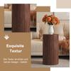 Elegant round walnut MDF coffee table – Modern living room decoration with minimalist design. Can be used as a side table, sofa table, or tea table.