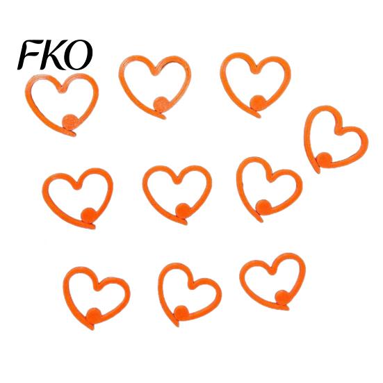 Anti-tackle Stitch Markers 10 Pcs Heart-Shaped Markers, Plastic Crochet Marker Rings Knitting Notions Tools for DIY Craft Clothing Tag, Yarn Projects