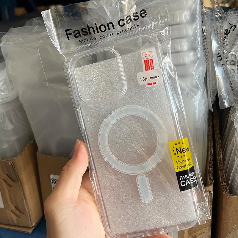 Магнитный чехол MagSafe для iPhone 16 Pro/13 Pro, прозрачный акрил, все включено, совместимо с Apple 16e