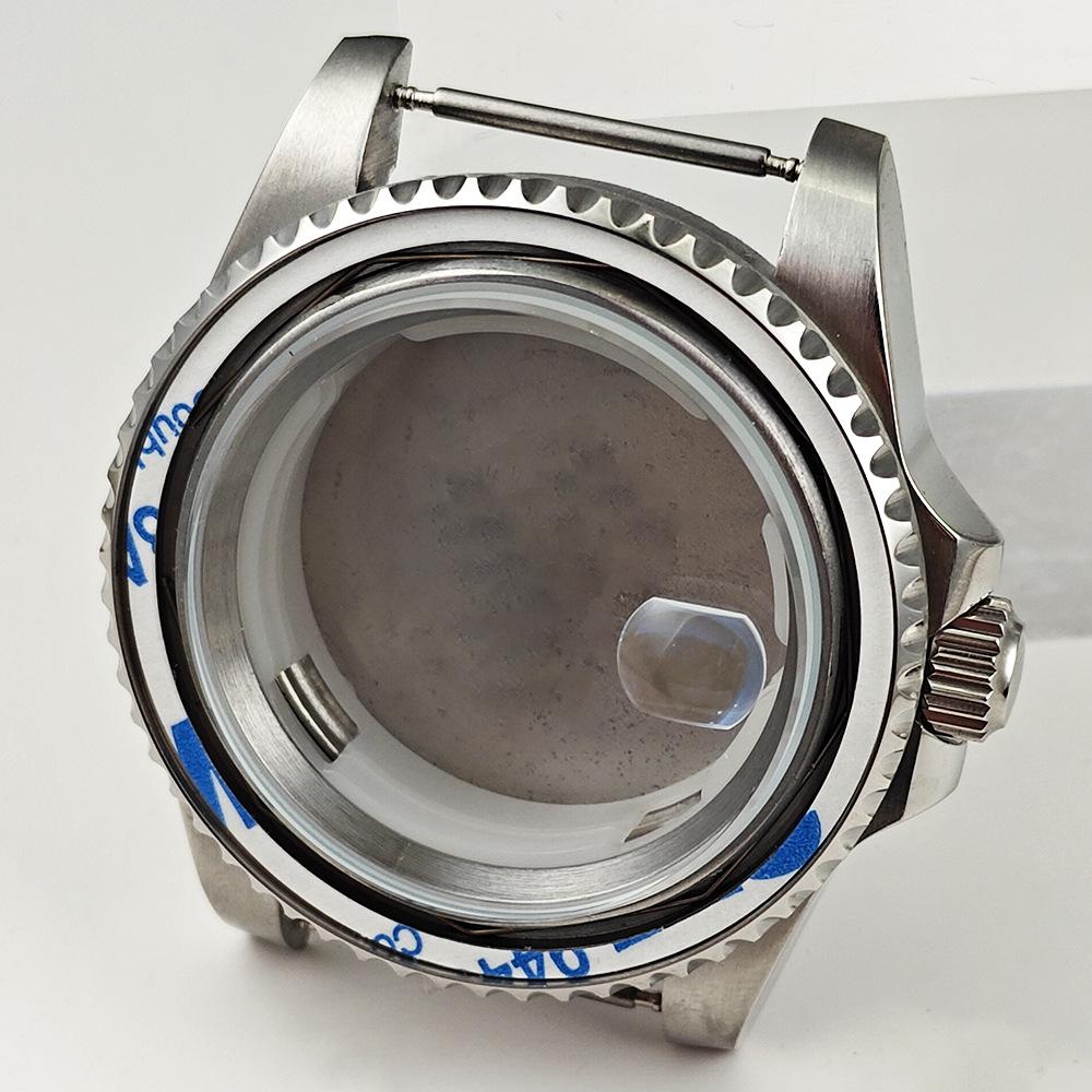 40mm Stainless Steel Case for Men's Modified Watch with Mineral Glass, Compatible with 2813/8215 Movements