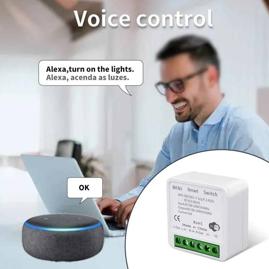RF433МГц 1/2/3-клавишный настенный выключатель Tuya Smart WiFi выключатель приемник Alexa Google Home голосовое управление приложение Smart Life удаленный модуль