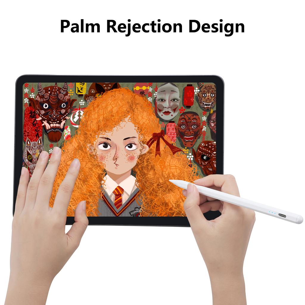 Стилус для Pencil 1 2 iPad 10-й 9-й 8-й 7-й 6-й Air 5-й 4-й 3-й Pro 12,9 11-дюймовый Mini 6 5 Air Pro 13 2024 Отклонение ладони