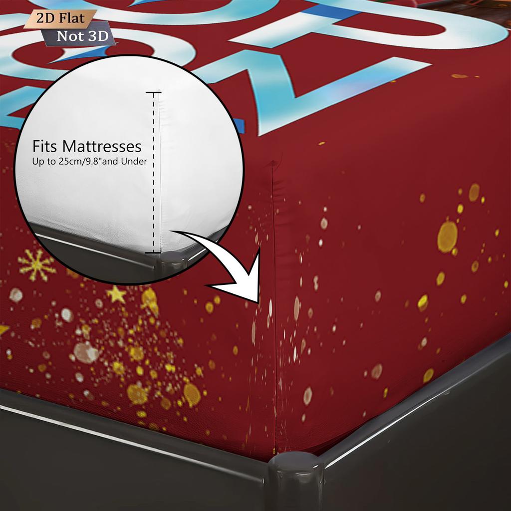 3 Рождественских K-Pop Охотника на демонов Принт Бесшовный Комплект Простыней Несколько Размеров Покрывало Спальня Постельное Белье Декор Машинная Стирка