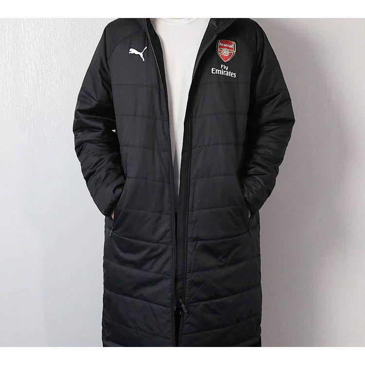 Puma Длинное хлопковое пальто с капюшоном, зимнее мужское пальто, черное 753239-04