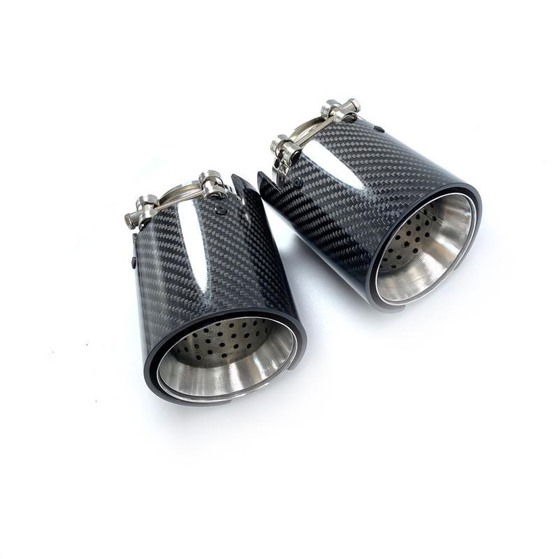 1 Piece Carbon Fiber Exhaust Pipe For M2 M3 M4 M5 F87 F80 F82 F83 F90 M135i M140i M335i M340i M235i M240i Nozzles M Muffler Tip