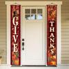 Thankgiving Vertical Door Banners 12x71 Inch Scarecrow Pumpkin Stack Front Door Decor Fall Harvest Hanging Porch Sign Outdoor Seasonal Backdrop Photo