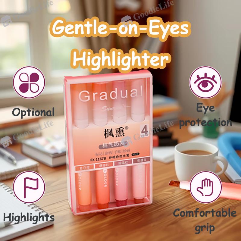 Набор пастельных хайлайтеров Моранди Студенческие цветные маркеры Большая емкость Защита глаз Флуоресцентные ручки