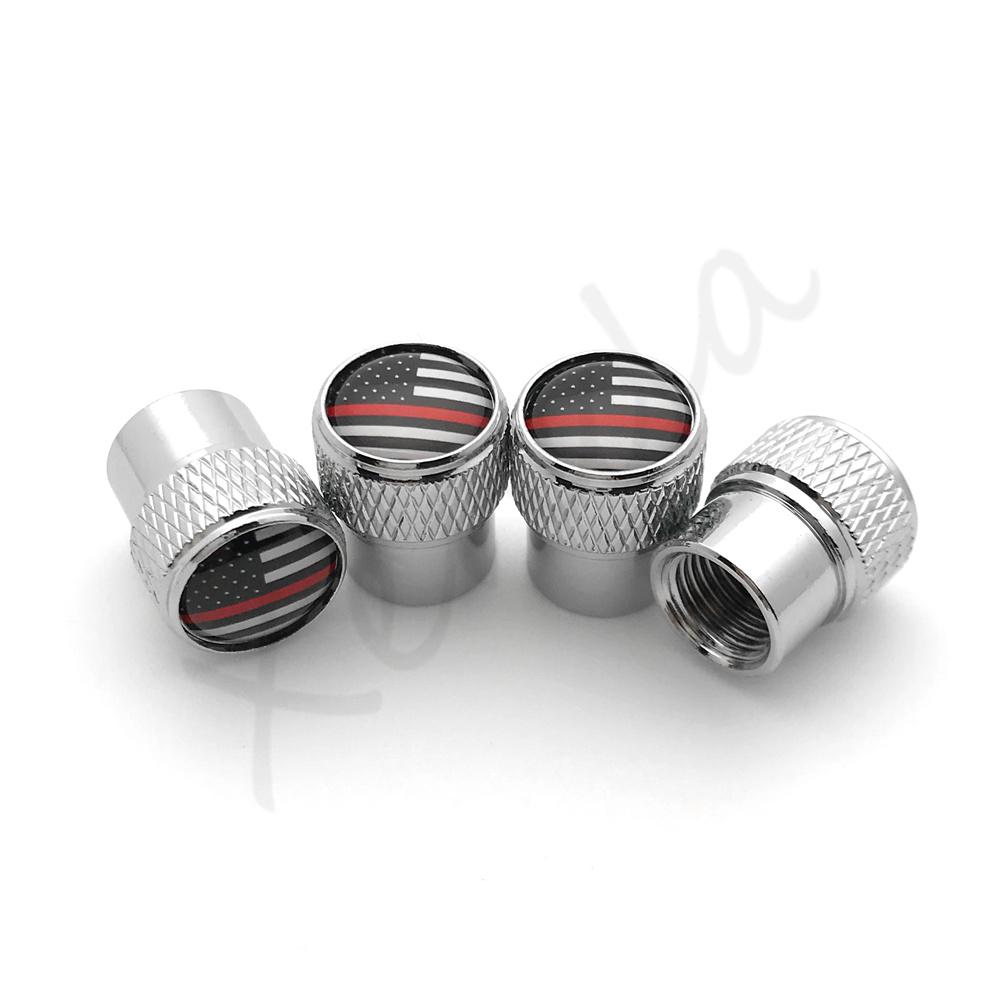 4Pcs USA US America Flags Logo Car Wheel Tire Valve Stem Caps Cover For Toyota Ford Chevrolet GMC VW Honda Jeep Auto Accessories