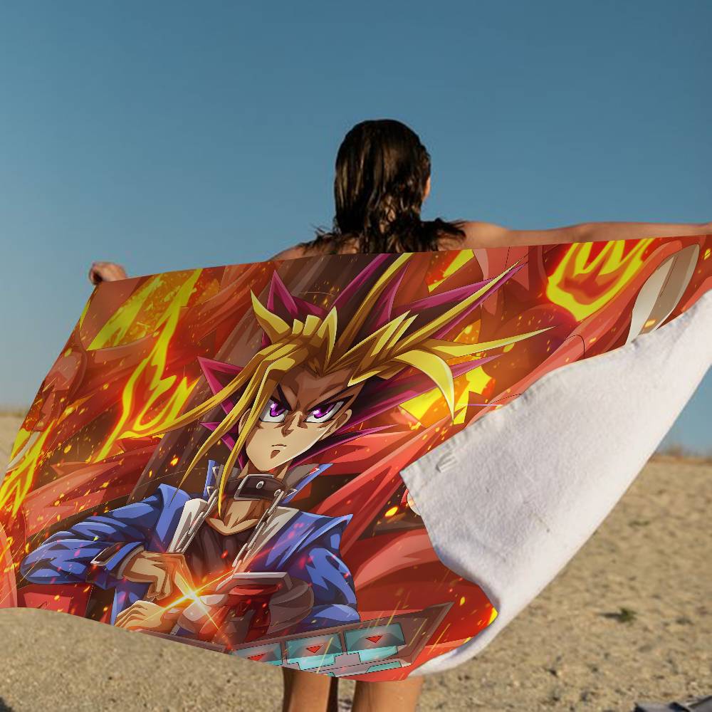 Classic Amine Yu Gi Oh Bath Towel Microfiber Soft Water Absorbing Breathable For Girl Kids Decorative Cartoon Beach Towel