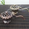 Metal Lotus Incense Burner Bowl Incense Holder With Handle Yoga Meditation Home Decor Ancient Style Alloy Incense Burner