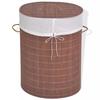 VidaXL Oval Laundry Basket Bamboo Brown