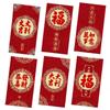 6 шт. Конверты красного цвета с рисунком дракона для денег на удачу на Новый год 2024 Китайский Новый год