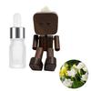Wooden Man Figurine with Swing Feet Car Aromatherapy Ornament Handcrafted Wooden Art Piece Auto Decor