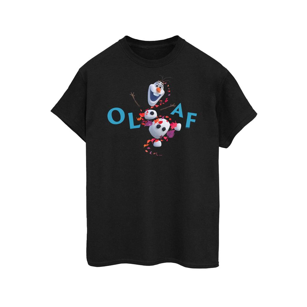 Disney Womens/Ladies Frozen 2 Olaf Leaf Jump Cotton Boyfriend T-Shirt