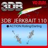 Bass Lure 3DB Jerkbait 110 110mm Prism Gold Black YO-ZURI (SP) Color