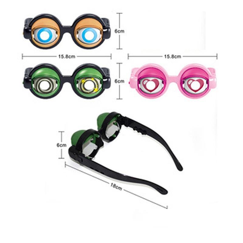 Kids Childrens Funny Prank Glasses For Adult Crazy Blink Eyewear Big Frog Eye Plastic Toy Accessories Halloween Props Christmas Gift Presents