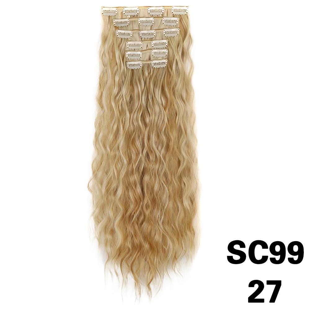 MISS WIG Синтетические заколки для волос, 6 шт., длинные вьющиеся толстые шиньоны, парик для женщин, наращивание волос на всю голову, шиньоны