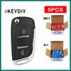 5 шт. KEYDIY NB11 B11 Универсальный Пульт-ключ 2 3 Кнопки для KD900/KD-X2/KD MINI Программатора Ключей NB11-2 DS Стиль Автомобильный Пульт-ключ