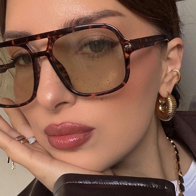 Модные квадратные солнцезащитные очки с двойной перекладиной и заклепками, женские, роскошный брендовый дизайнерский ретро-прямоугольник, солнцезащитные очки, винтажные очки, тень, женские