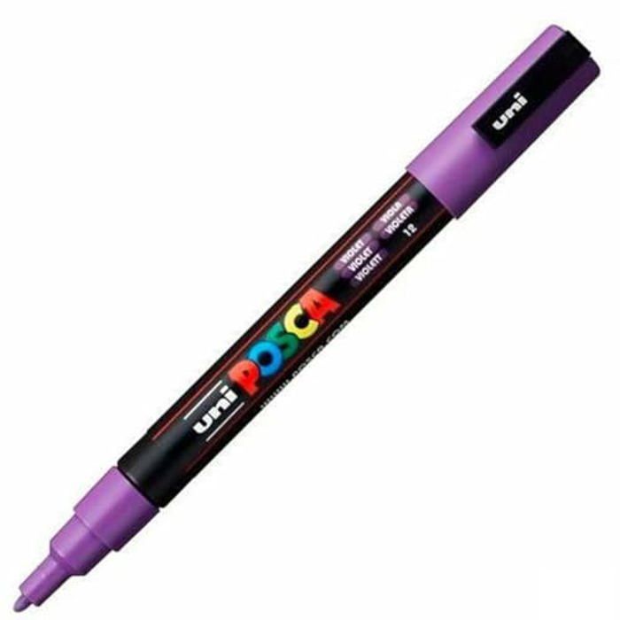 Marqueurs - Posca - PC-3M - Lot De 6 - Couleur Violet - Pointe Fine - Indélébile