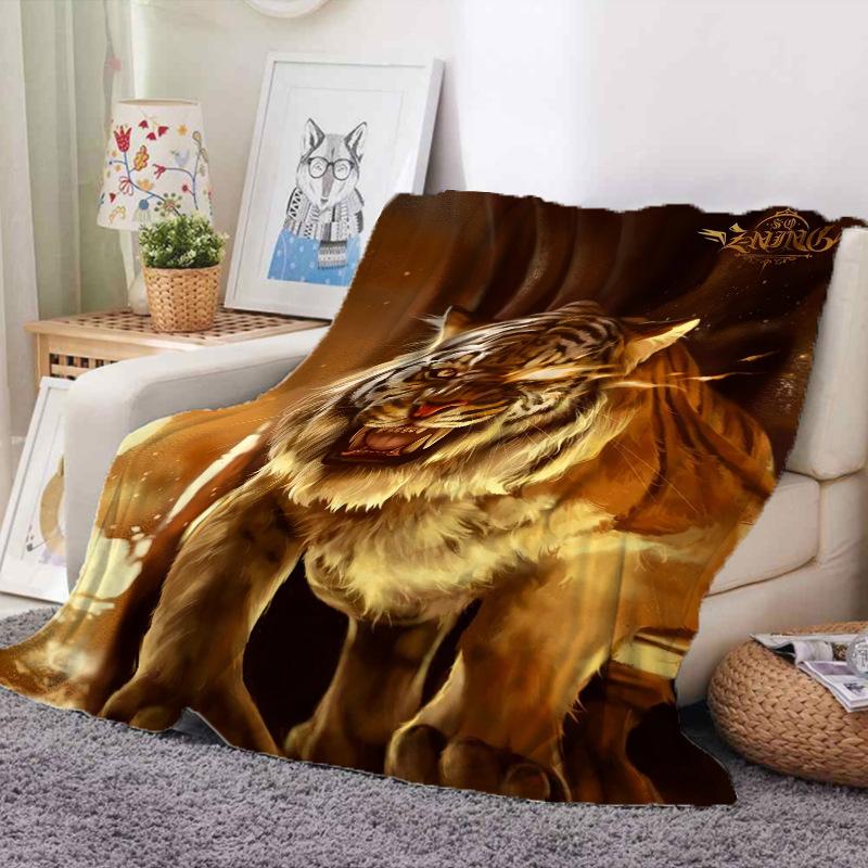 Фланелевое одеяло с изображением свирепого тигра, мягкое, легкое, теплое для гостиной, спальни, кровати, дивана, детей и взрослых, подарки