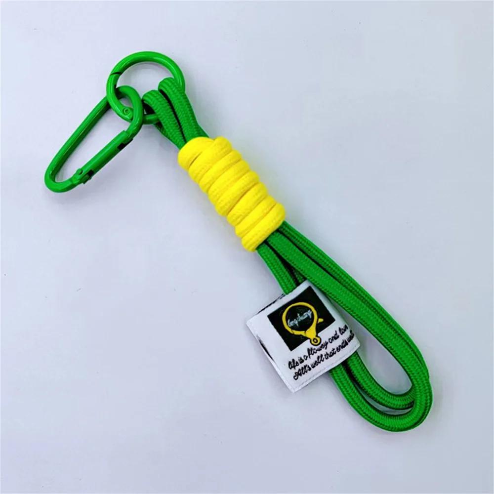 Креативный плетеный шнурок для ключей для телефона, женский чехол, анти-потеряющийся узел, веревочный ремешок, автомобильные брелки, аксессуары для самостоятельного изготовления, модный брелок