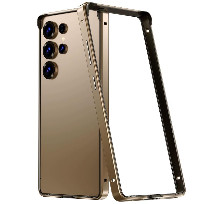 Роскошный Тонкий Чехол-Бампер из Алюминиевого Сплава для Samsung S26Ultra S25 S24 Plus с Рассеиванием Тепла и Защитными Углами из ТПУ