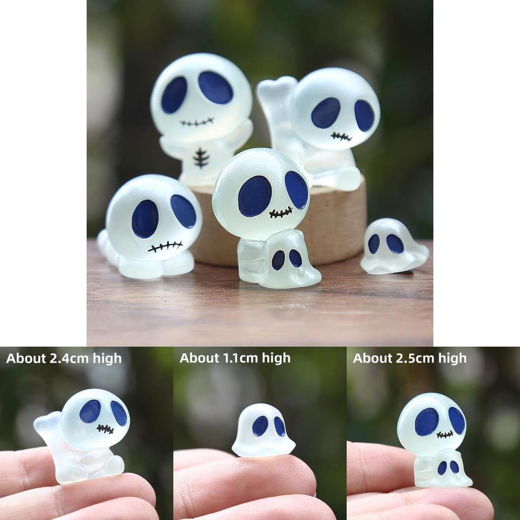 Resin Ghost Miniature Toy With Scene Design For Diy Decoration And Creative Play Activities