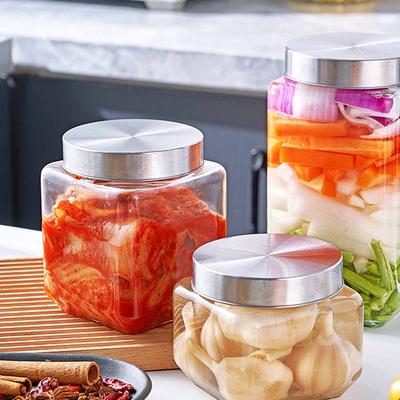 Стеклянные банки для продуктов, Бытовые банки для хранения солений, специй и кухонных ингредиентов, Кухонные контейнеры для хранения