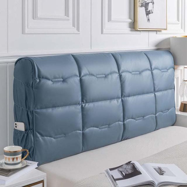 Роскошный однотонный супермягкий чехол на спинку, пылезащитный чехол для изголовья кровати, высококачественный утолщенный стеганый чехол на изголовье