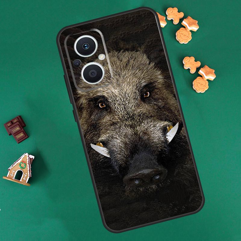 wild boar Case For OPPO Reno 8 7 Lite 14 13 12 11 F 10 Pro 8T Cover For OPPO Find X8 X6 X5 X9 Pro Coque