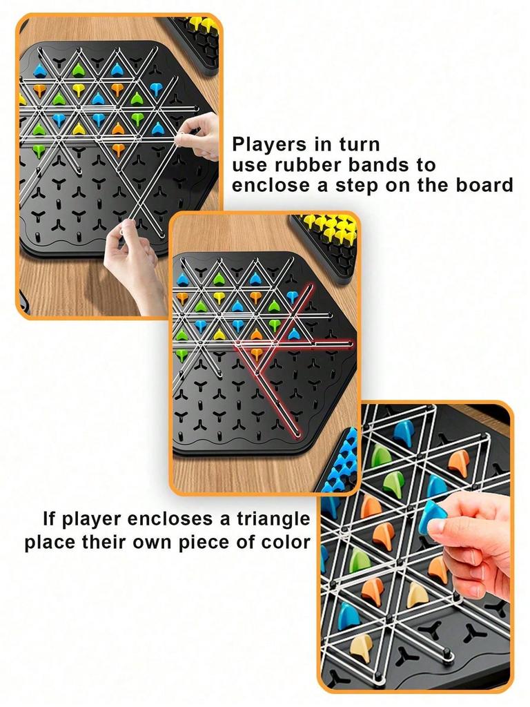 1 Set Of Geometric Chain Triangle Chess, Desktop Games, Educational Toys, Exercise Thinking And Logic Ability, Holiday Gifts For Boys And Girls