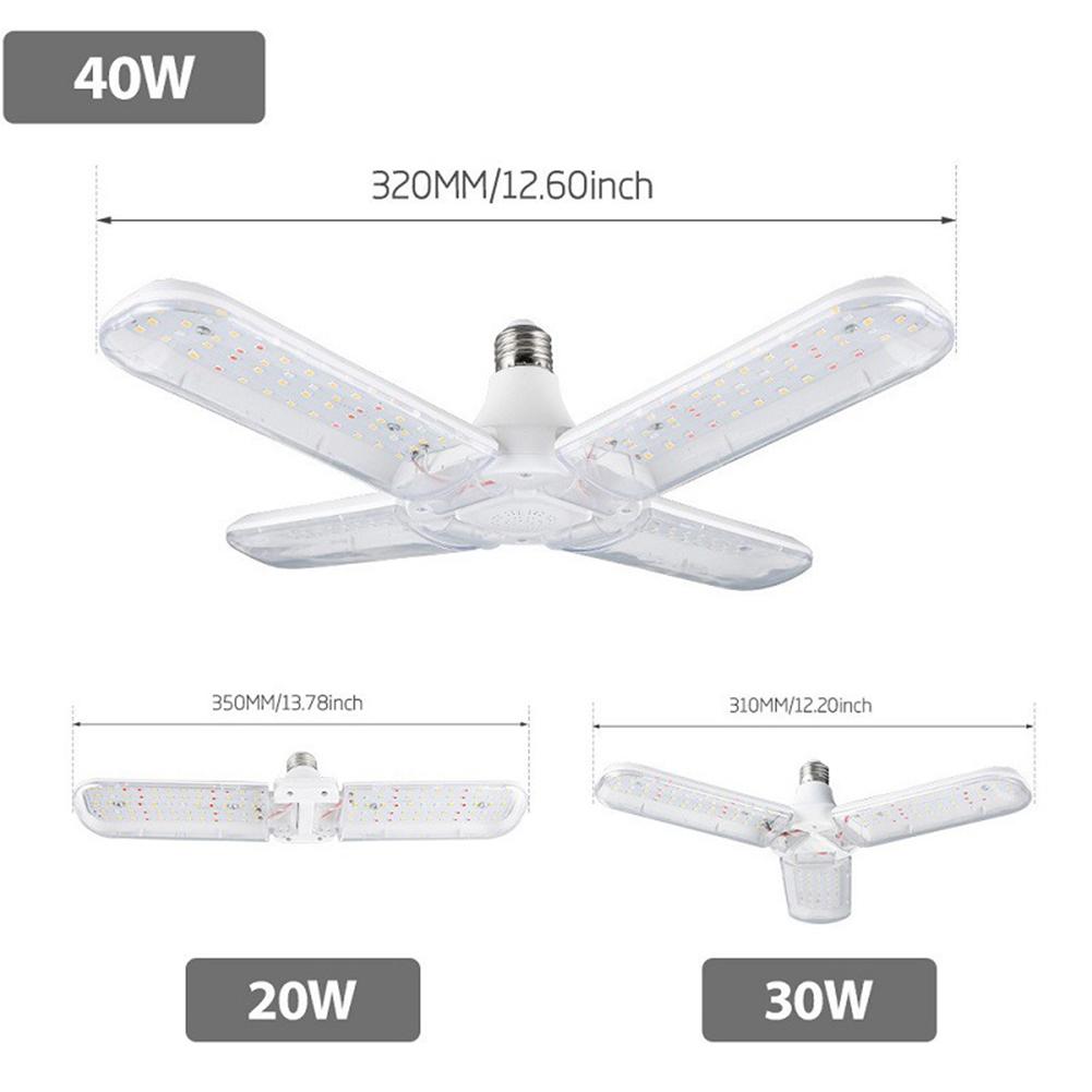 36W Full Spectrum E27 Plant Growing Light Foldable E27 Phyto Lamp Bulb E27 Plant Lamp for Indoor Plants Flower Seedling