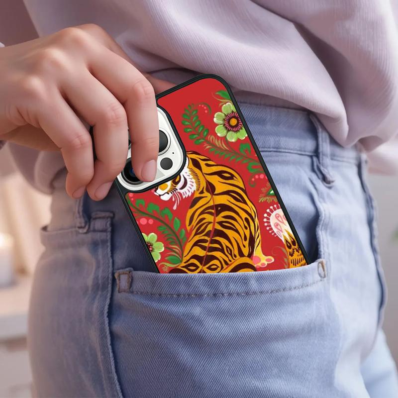 Animal Tiger Art Phone Case For iPhone 17 Air 15 16e 14 13 Pro Max Coque 12 11 Pro Max PLUS cover