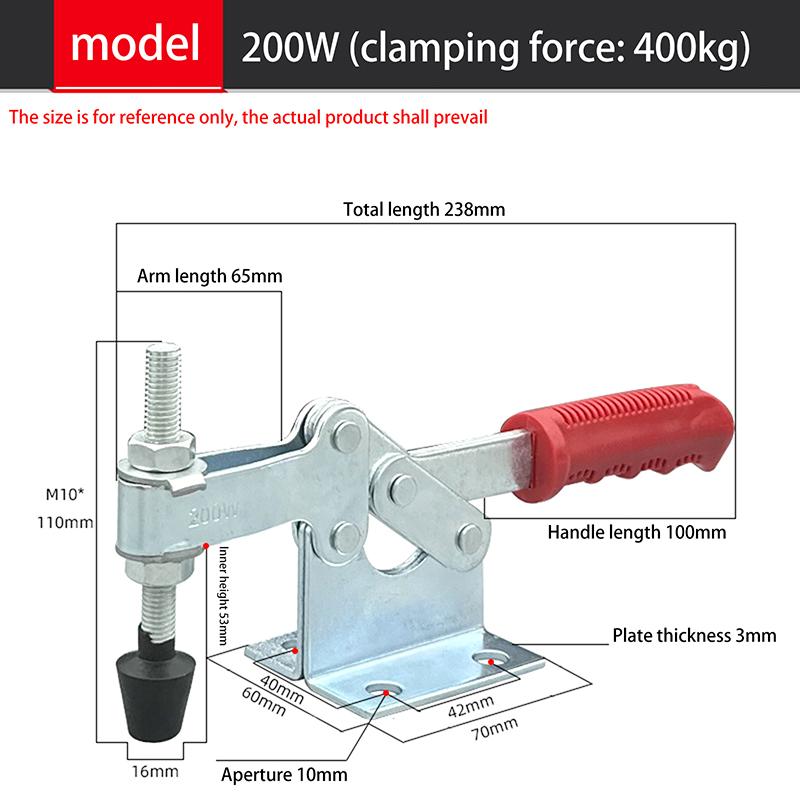 1 шт. 304 нержавеющая сталь горизонтальный быстрый зажим фиксированный зажим для штатива дрона 203F 200W