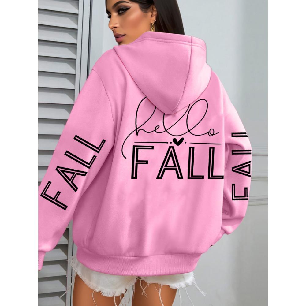 Осенняя любовь арт-дизайн надпись напечатанная женская толстовка хип-хоп одежда осенняя свободная универсальная женская уличная одежда