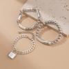 1КОМПЛЕКТ Панк Ветер Замок Подвеска Браслет Персонализированный Металлический Локоть Бисерный Эластичный Ювелирный Изделие Женский