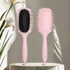 Высококачественная расческа для укладки, массаж кожи головы, розовая матовая, с воздушной подушкой, массажная распутывающая расческа для женщин, пружинящая расческа для завивки