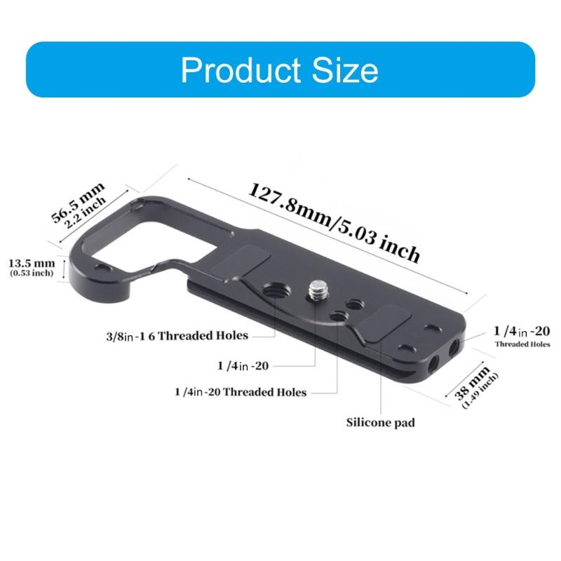 Aluminum Alloy Camera Baseplate for Z30 Mirrorless Cameras Vertical Slide Design and Tripods Compatibility