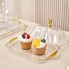 Plastic Snack Tray with Lid Storage Display Plate Kitchen Organizer Candy Storage Box  Party