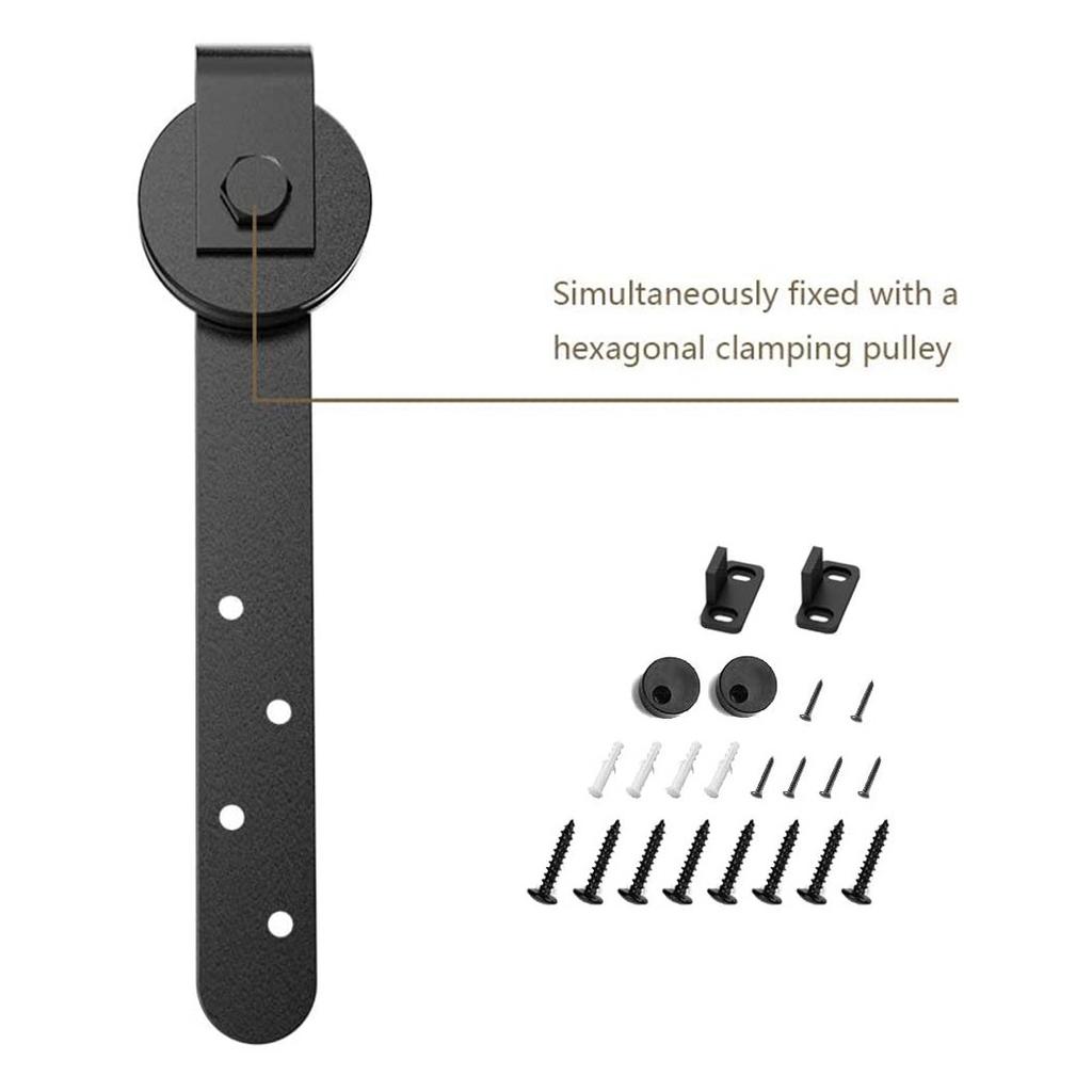 Комплекты фурнитуры для раздвижных дверей амбара Комплект направляющих для шкафов Комплект направляющих для бесшумных раздвижных дверей Система подвесных колесных направляющих