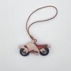 Motorcycle Bag Pendant Faux Leather Mini Motorcycle Backpack Charm Handmade Decorative Keychain Charm Gift for Him Her