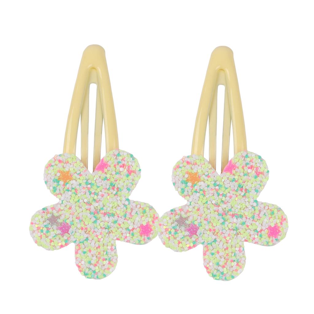 2/10pcs Glitter Flower Hair Clips Cute Children Girls Hairpins Candy Colors Floral Hairclips Kids Barrettes Hair Accessories