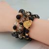 4pcs/set Letter Bohemian Beaded Bracelet Colorful Stone Wristband Bracelet  DIY Jewelry