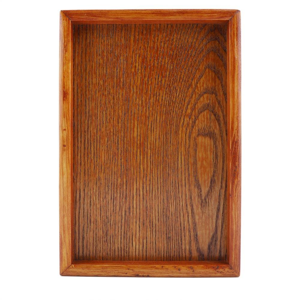 Smooth Surface Serving Tray Wood Food Tray Stylish Snack Platter For Coffee Snacks