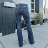 Женские эластичные джинсы с высокой посадкой, модные джинсы