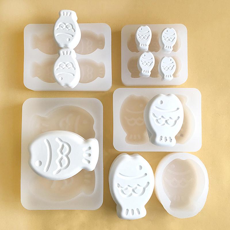 Cartoon Little Fish Snapper Roasted Cake Grinder Baked Silicone Rice Cake Mold Soap Mold Gypsum Aromatherapy