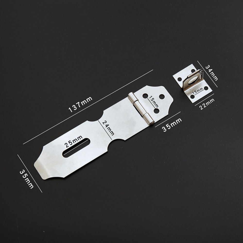 Door Window Hardware Stainless Steel Padlock Gate Hasp Lock Box Buckle