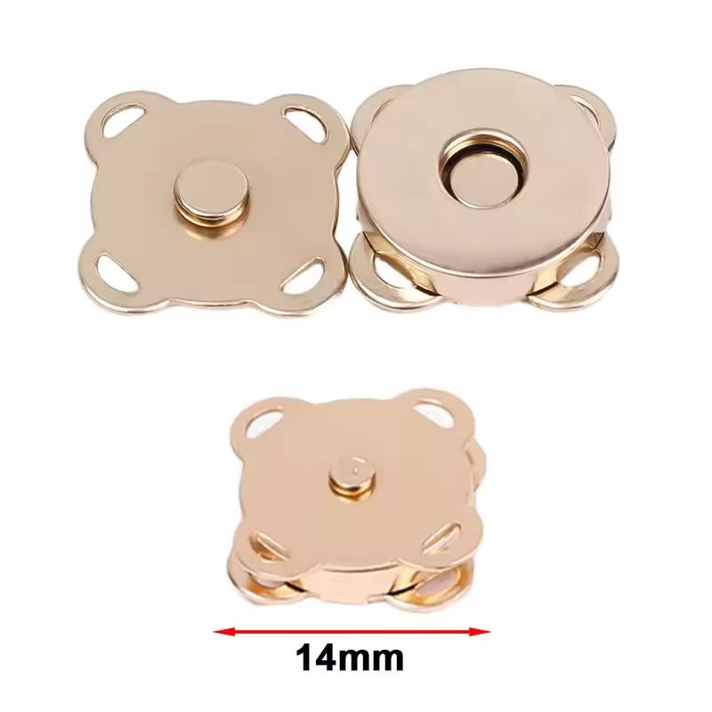 10Sets Magnetic Snap Button Metal Invisible Sew on Button Lock Clasps Fasteners for Purse Bags Clothes Craft DIY Accessories