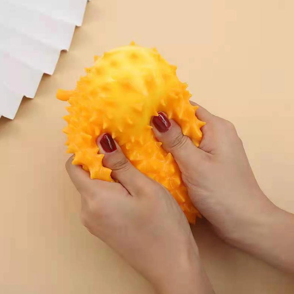 Soft Durian Squishy Stress Balls Squeeze Toys Stretchy Fruit Stress Relief Squeeze Ball Squishy Fidget Toy for Adults Kids